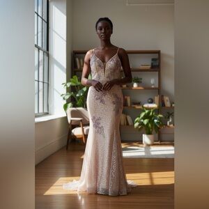 XSCAPE Evenings | Nordstrom | Rose Gold Sequin Evening Gown | Sz 12